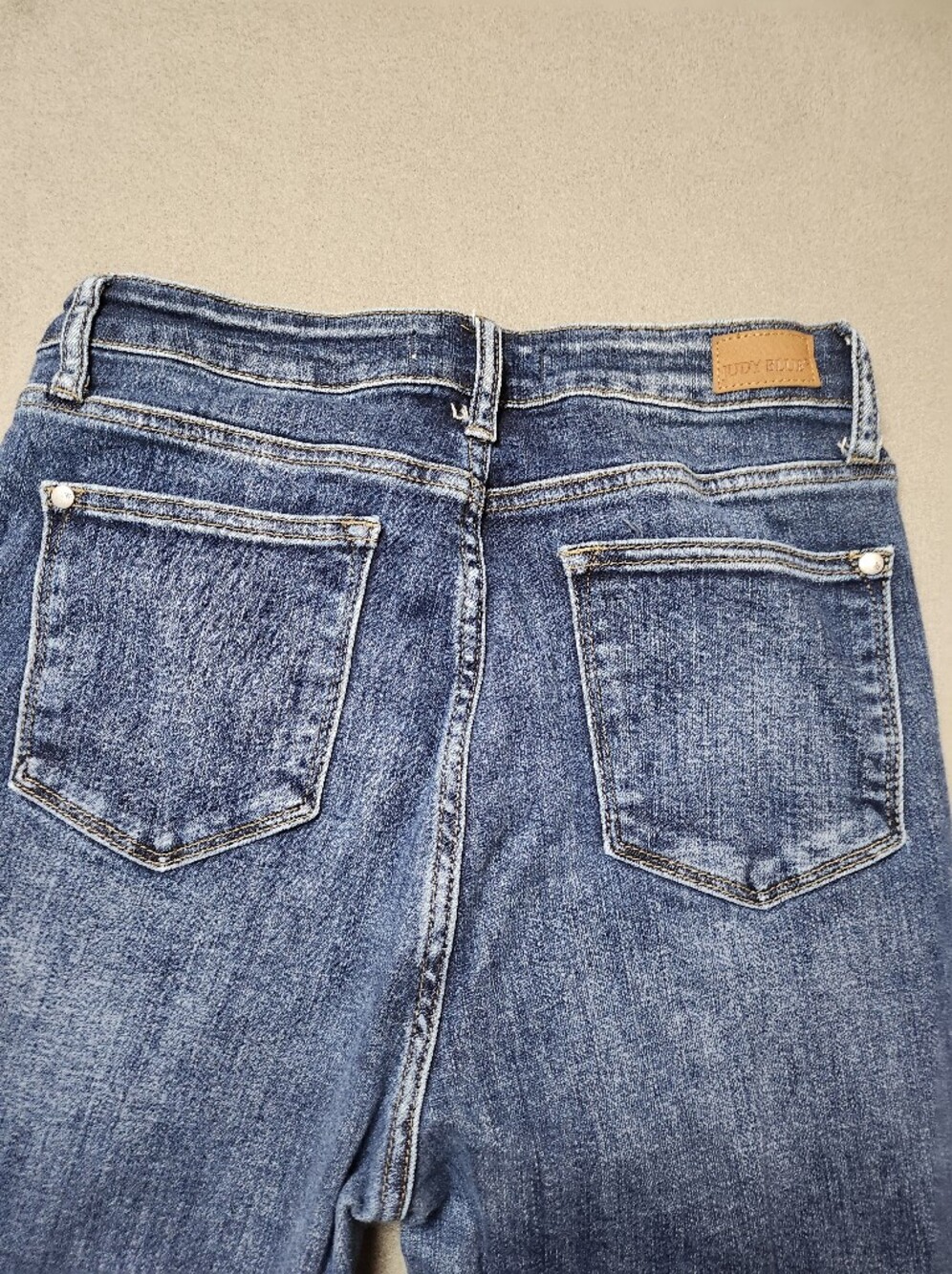 Judy Blue Skinny Fit Distressed Raw Hem Jeans Size 9/29 JB88417 - Picture 8 of 12